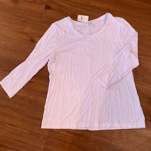 White long sleeve top